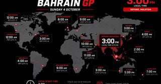 Bahrain GP in Malaysia start time
