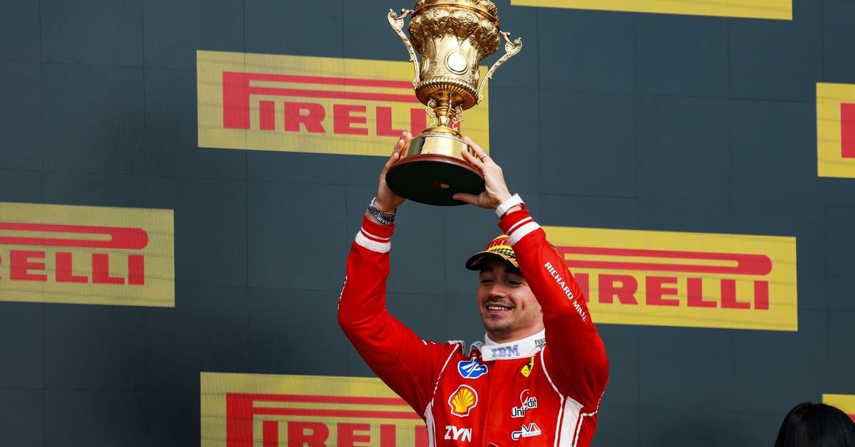 Charles Leclerc wins in Silverstone