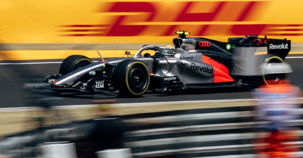 Gabriel Bortoleto driving the Audi in Hungary