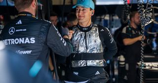 George Russell seen during the FIA Formula1 World Championship at the Red Bull Ring in Spielberg, Austria on June 28, 2026.