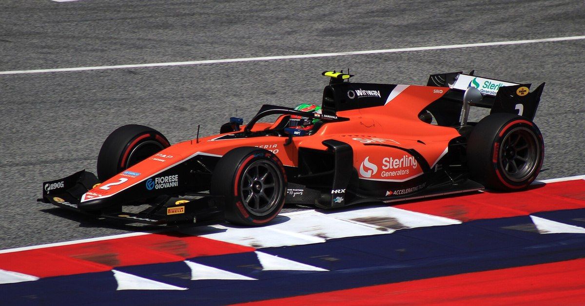 Jehan Daruvala driving his MP Motorsport car in Formula 2 at the Red Bull Ring in 2023