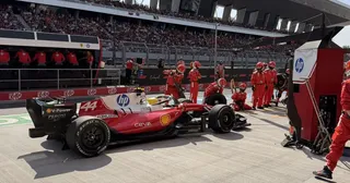 Lewis Hamilton coming into the pits at the 2026 Hungarian GP