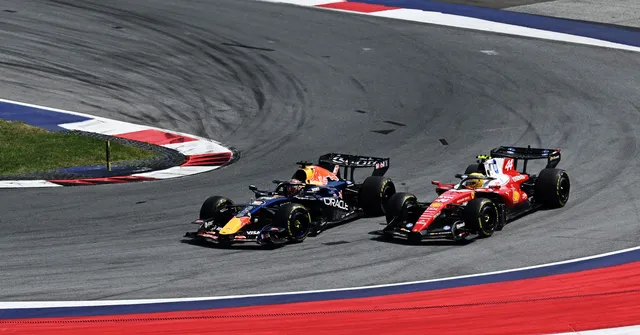 Max Verstappen and Lewis Hamilton at the F1 GP of Austria