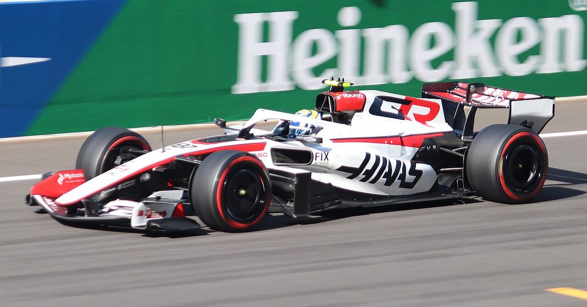 Oliver Bearman, one of three current F1 drivers born in May, racing for Haas at the 2026 Chinese Grand Prix