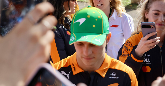 Oscar Piastri at the Melbourne Walk during the 2026 Australian Grand Prix